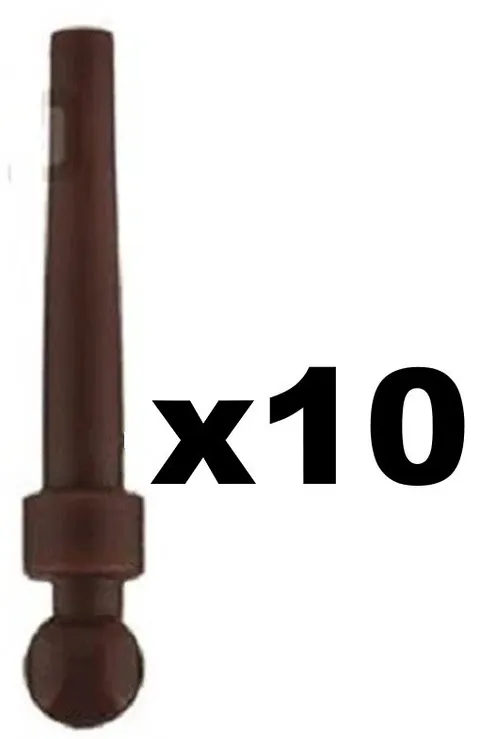 Lego 10 New Weasley Minifig Dark Brown Wand Harry Potter Wizard Weapon Part D735
