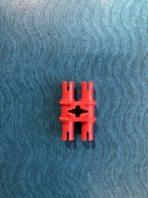 LEGO PART 32138 TECHNIC PIN DOUBLE WITH AXLE HOLE (RED)