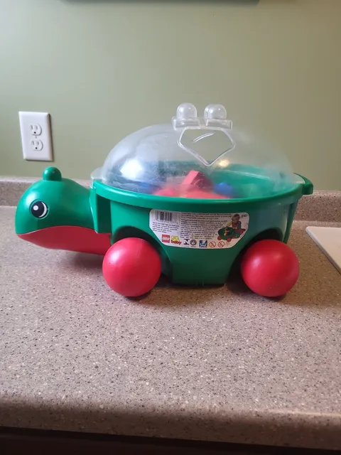 Lego Primo Baby #2107 My Turtle Wagon With 26 Pieces - RARE