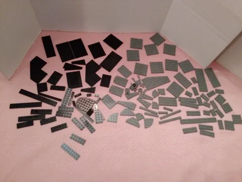 Toys LEGO Bulk Lot Plates Baseplates Variety 75t Pieces Parts Dark Gray & Black