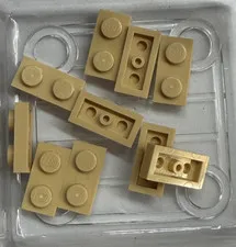 LEGO Plate 1 x 2, 3023, Tan, QTY 10 Free Shipping
