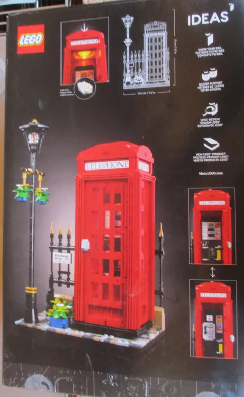 ☎️ LEGO 21347 Red London Telephone Box IDEAS * Functional Phone Stand LIGHTS UP!