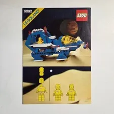LEGO Instruction Manual 6892 Modular Courier Space Legoland 1986 Vintage Blue