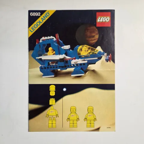 LEGO Instruction Manual 6892 Modular Courier Space Legoland 1986 Vintage Blue