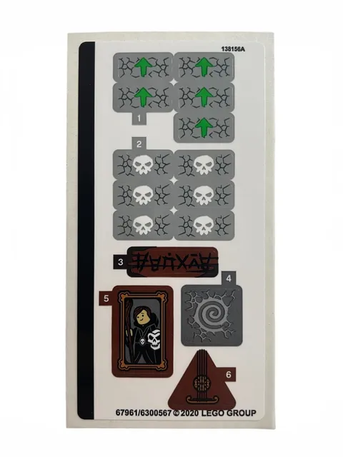 NEW LEGO | Sticker Sheet for Set 71722 Ninjago Skull Sorcerer's Dungeons