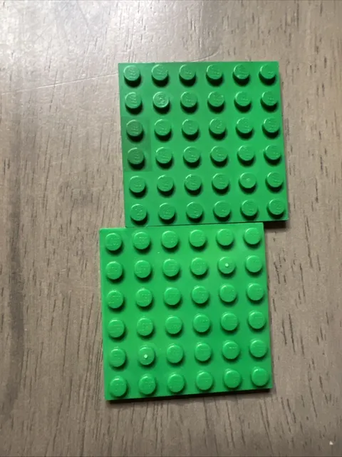 LEGO 3958 Green Baseplate 6x6 - 2 Pieces