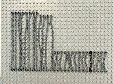 LEGO Bulk Lot - CHAINS and LINKS - Gray Black Silver