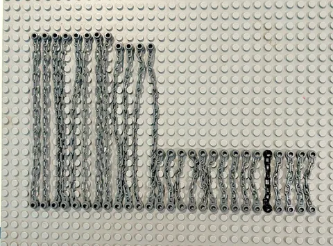 LEGO Bulk Lot - CHAINS and LINKS - Gray Black Silver
