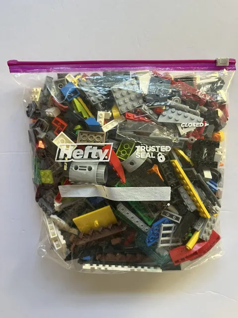 LEGO 2lbs Bulk Lot of Random Bricks Plates Pieces Parts in Ziplock Bag
