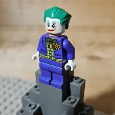 LEGO Plastic The Joker Minifigure Figure Green Hair Purple Suit