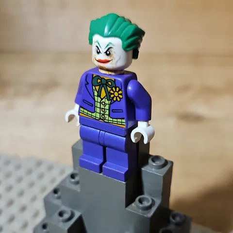 LEGO Plastic The Joker Minifigure Figure Green Hair Purple Suit