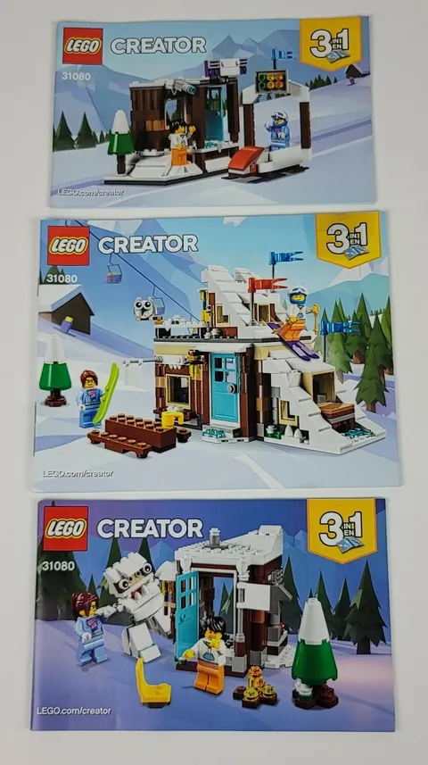 MANUALS ONLY Lego Creator 31080 -  3 in 1. INSTRUCTION BOOKS only