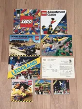 Lego Lot of 9 Vintage 1979 & 80s Product Brochures Flyers Paperwork