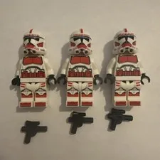 LEGO Star Wars SW1305 332nd Clone Trooper Minifigure Lot x3 w/ Blasters