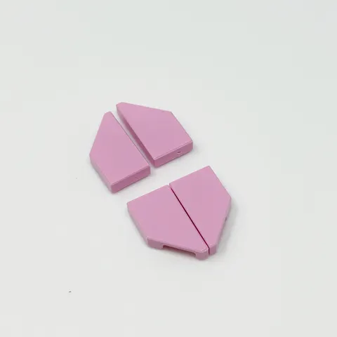 5091 5092 LEGO Parts Tile 1x2 Wedge Right & Left BRIGHT PINK (2 Pairs)