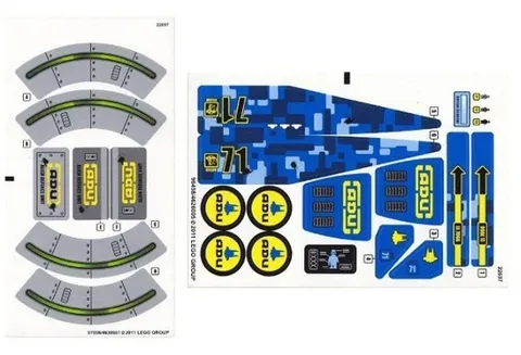 LEGO STICKER SHEETS 1+2 7066 EARTH DEFENSE HQ from set New & Genuine