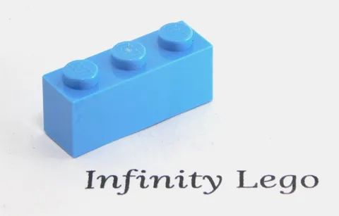 15 LEGO Medium Blue Brick 1 x 3 (3622) - (15 Pieces)