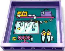 Lego New Lavender Panel 1 x 6 x 5 with Shelf Mirror Handbags Necklaces Part