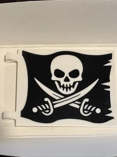 Lego The Brick Bounty Flag Jolly Roger 6x5 Skull & Crossed Cutlasses #2525pb008