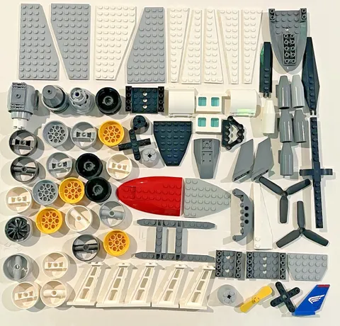 LEGO City AIRPLANE Parts & Pieces LOT - Wings Propeller Engine Fuselage