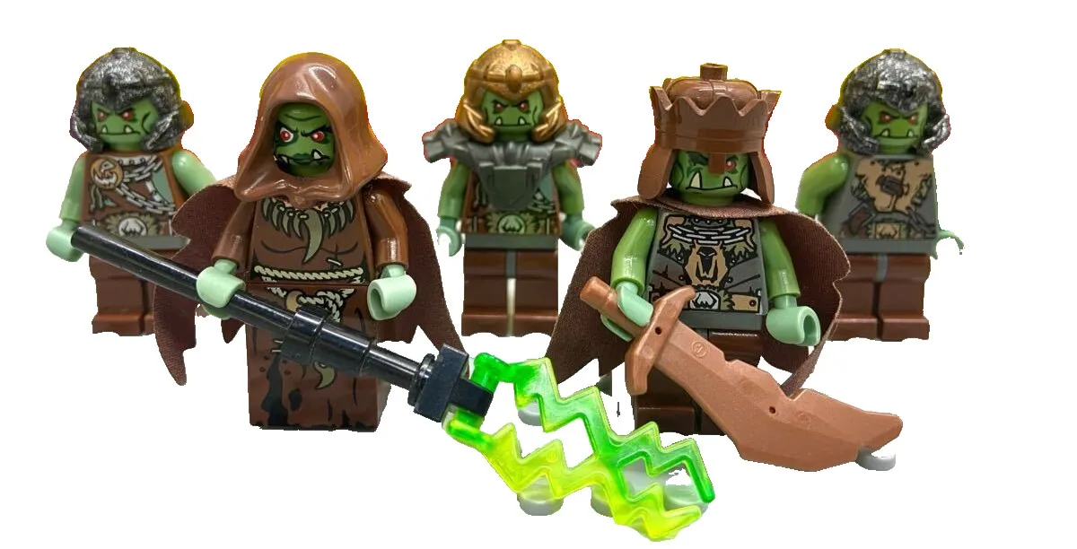 LEGO Minifigure Castle Troll King Queen Wizard Skeleton Warrior Lot Set