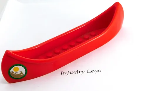 LEGO Red L Boat 4 x 16 Canoe with Sun and Mountains in Circle Camper 6021 60057