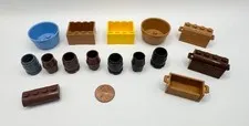 Lego Cargo Crates, Barrels, Treasure Chest, Baskets Lot