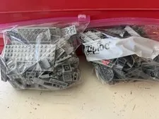 Lego Built Lot Dark And Light Gray 200 Pieces In Each Bag 400 Total