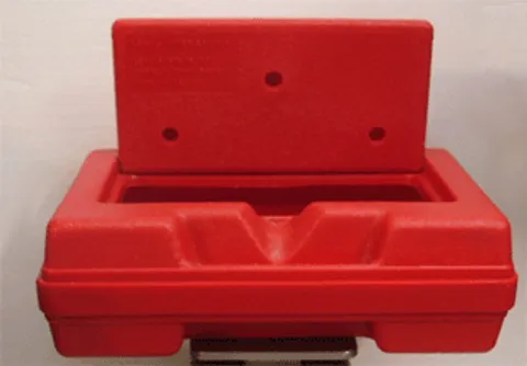 LEGO - Storage Case w/ Molded Handle & Panel Opening - Red