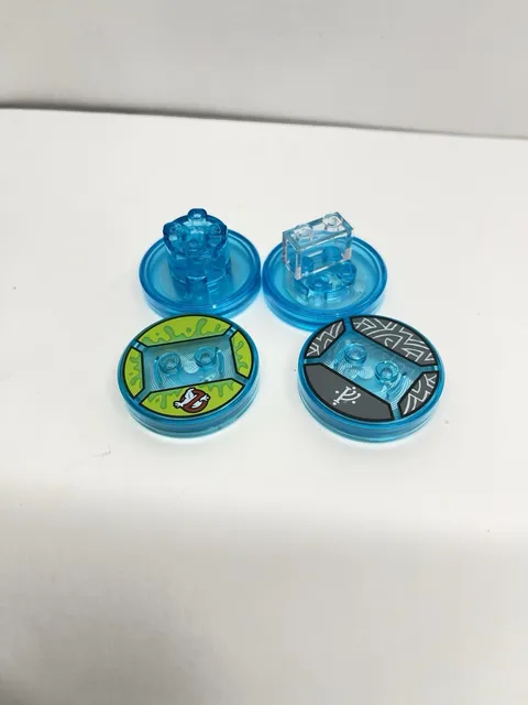 LEGO Dimensions Ghost Busters LOTR 2 Blue Generic Gadgets Toy Tag Disc
