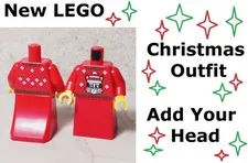 New LEGO Christmas Sweater CAT Torso Legs Skirt add your head Stocking Stuffer