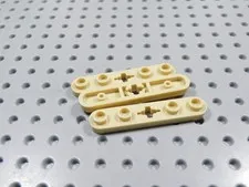 LEGO Lot of 5 Tan 1x5 Technic Rounded Corner Plates w/ Axle Hole BC