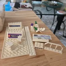 Over 2 LBS Bulk LEGO Pieces Mostly White. Bulk Lot. Great Condition.