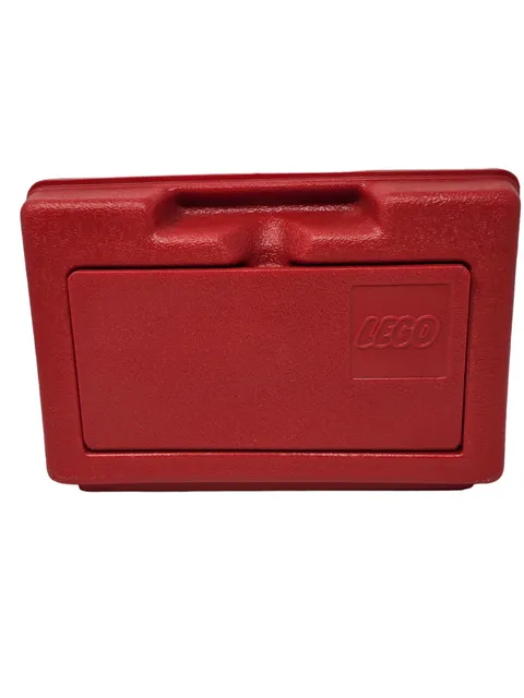 Vintage Lego Carrying Case 1982 Flip Top Red Storage Box MADE in USA 11" x 7" A