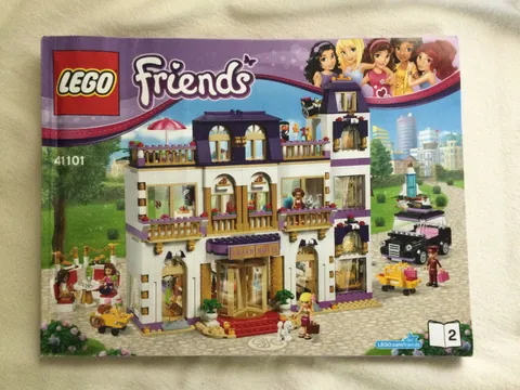 Manual ONLY- Lego Friends - Heartlake Grand Hotel 41101 - Discontinued