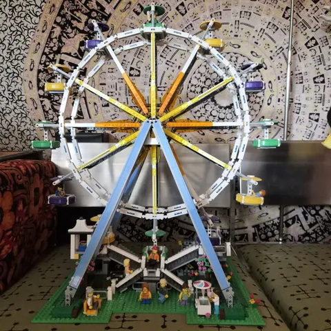 LEGO Creator Expert Ferris Wheel 10247 Complete Set Displayed Only WORKS !Read! 