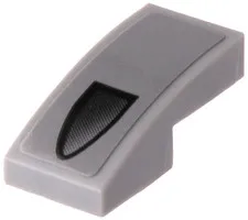 LEGO Light Bluish Gray Slope, Curved 2 x 1 x 2/3 with Black Air Intake Pattern M