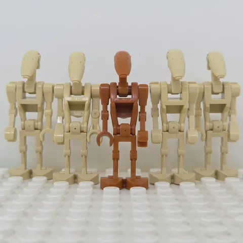 LEGO Star Wars 5x B1 Battle Droid Lot Dark Orange sw0467 Separatist Army Builder