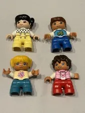 Lego Duplo Lot of 4 🔥 Figures Children Boy & Girl Brother & Sister Family Child