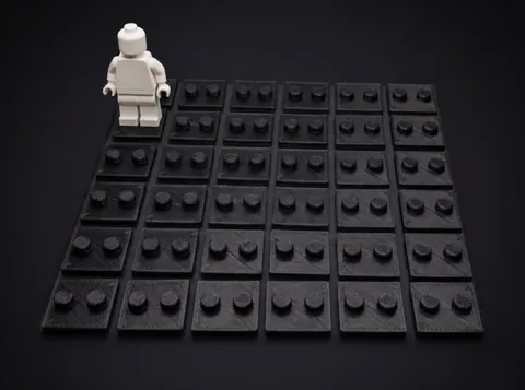 40pc Minifigure Display Stands Black Base Plate Individual Small Base Lot
