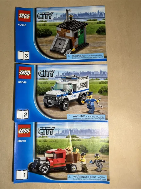 Lego City: Police Dog Unit 60048 Instruction Manual Booklets 1, 2, 3 Only