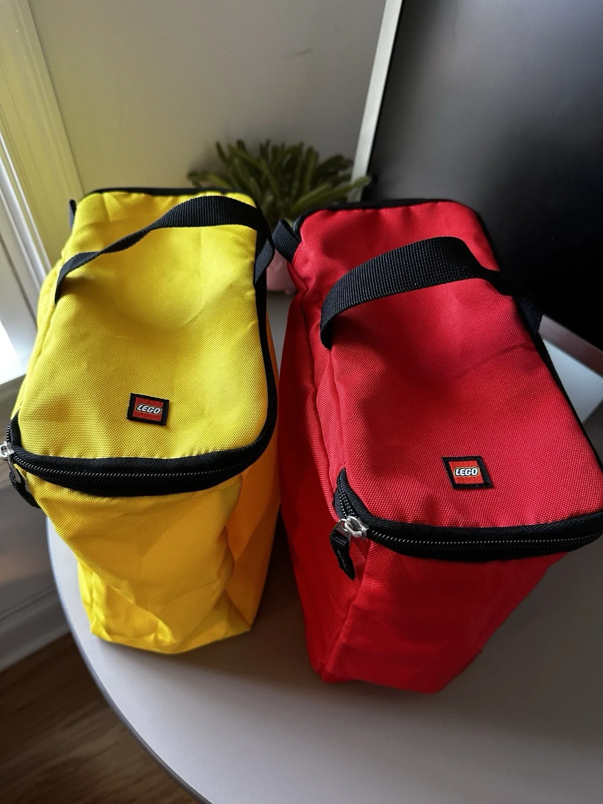 2 Lego Zip Up Storage Bags 9x10x6