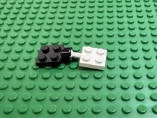 1986 LEGO White Plate 2 x 2 w/Tow Ball & Black Socket 4 Slots 6698 #3729 3730