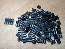 LEGO BULK LOT OF 100 BLACK LOG  PROFILE BRICKS 1X2 1X4 #30136