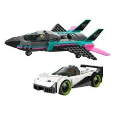 LEGO CITY Great Vehicles Jet Vs Sports Car Building Set (259 Pieces) 6+