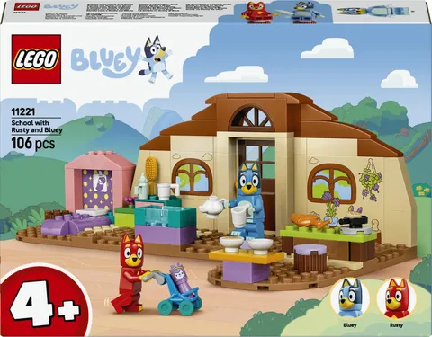 LEGO Bluey School with Rusty and Bluey 11221 Building Toy Set New Gift