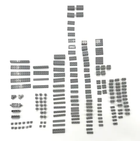 LEGO Light Gray Bricks Replacement Parts 160 + Pieces