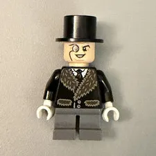 LEGO Batman Penguin Minifigure Black Top Hat w/ Black Suit Torso & Gray Legs