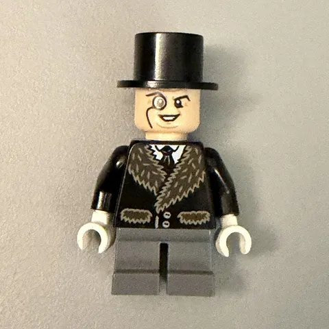 LEGO Batman Penguin Minifigure Black Top Hat w/ Black Suit Torso & Gray Legs