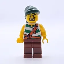 LEGO Pirates II Minifigure One Size Green Brown Excellent Condition Preowned Fig